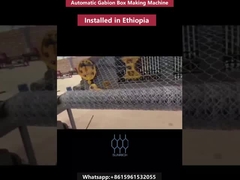 Macchina automatica per la fabbricazione di scatole di gabion installata in Etiopia.