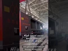 Cliente indiano che aziona una macchina per rete gabion ad alta velocità | Progetto di protezione delle sponde fluviali