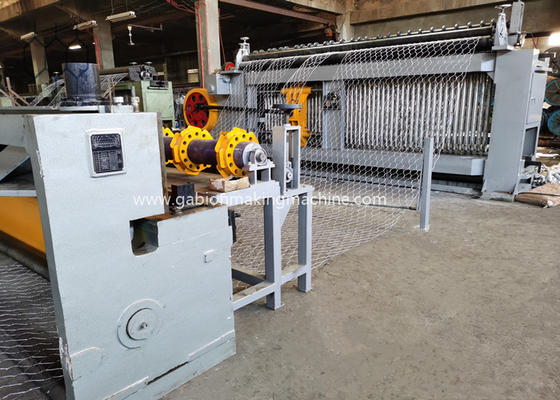 comprare Doppia tre torsione Gabion Machine per filo rivestito in PVC 90x130mm dimensione della maglia fabbricazione online