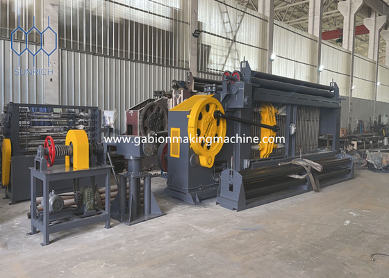 Macchina a maglia di gabione completamente automatica 4m/min Velocità per la fabbricazione di maglie di pietra